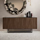 Madia da Interno con Scocca in Nobilitato e Ante in MDF Rivestito in PVC - Estella Viadurini