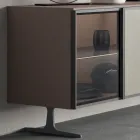 Madia da Salotto in Legno Ecologico e Vetro 4 Ante Made in Italy - Aaron Viadurini