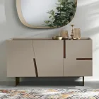 Madia da Soggiorno con 3 Ante in MDF Laccato Made in Italy - Elena Viadurini
