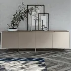 Madia da Soggiorno con 4 Ante in Diverse Finiture Made in Italy - Heidi Viadurini