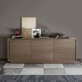 Madia da Soggiorno in Legno Finitura Fumo con Ante Made in Italy - Ramisia