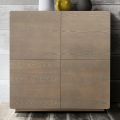 Madia da Zona Living con 4 Ante in Finitura Cappuccino Made in Italy - Eda