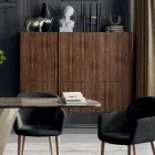 Madia in Legno con Ante Apertura Push-Pull Made in Italy - Salerno Viadurini