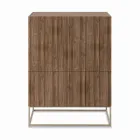 Madia in Legno con Ante Apertura Push-Pull Made in Italy - Salerno Viadurini