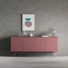 Madia in Legno Ecologico da Salotto o Ingresso 4 Ante Made in Italy - Nazife Viadurini