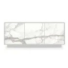 Madia in Legno Laccato con 2 o 3 Ante in Ceramica Made in Italy - Fiorenza Viadurini