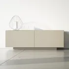 Madia in Mdf con Base a Zoccolo e Anta Decorata Made in Italy - Deodara Viadurini