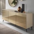 Madia in Nobilitato con Ante Rivestite in Specchio Made in Italy - Ester