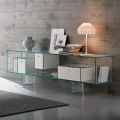 Madia in Vetro con Tre Cassetti dal Design Elegante Made in Italy - Senera
