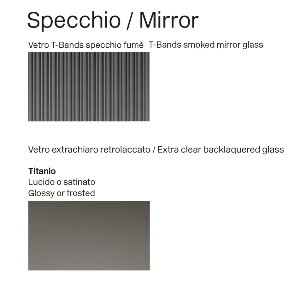 Madia Moderna con Ante Battenti in Vetro Retrolaccato Made in Italy - Lutea Viadurini
