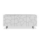 Madia Moderna in Legno di Frassino Impiallacciato Made in Italy - Galassia Viadurini