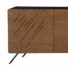 Madia Salotto in Mdf con Incisioni a 2 o 3 Ante Made in Italy - Eleganza Viadurini