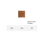 Madia Salotto Struttura Mdf e Legno Massello 4 Ante Made in Italy - Rosalba Viadurini