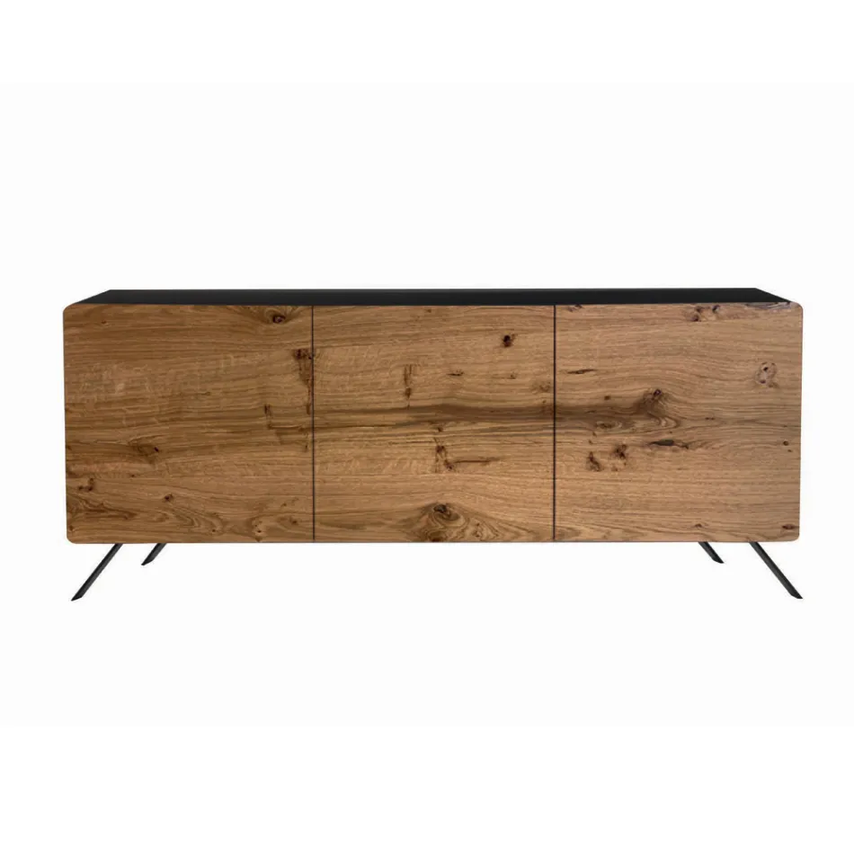 Madia Soggiorno in Mdf e Legno Massello 2 o 3 Ante Made in Italy - Chamber Viadurini