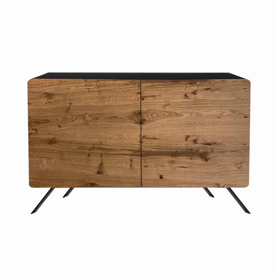 Madia Soggiorno in Mdf e Legno Massello 2 o 3 Ante Made in Italy - Chamber Viadurini