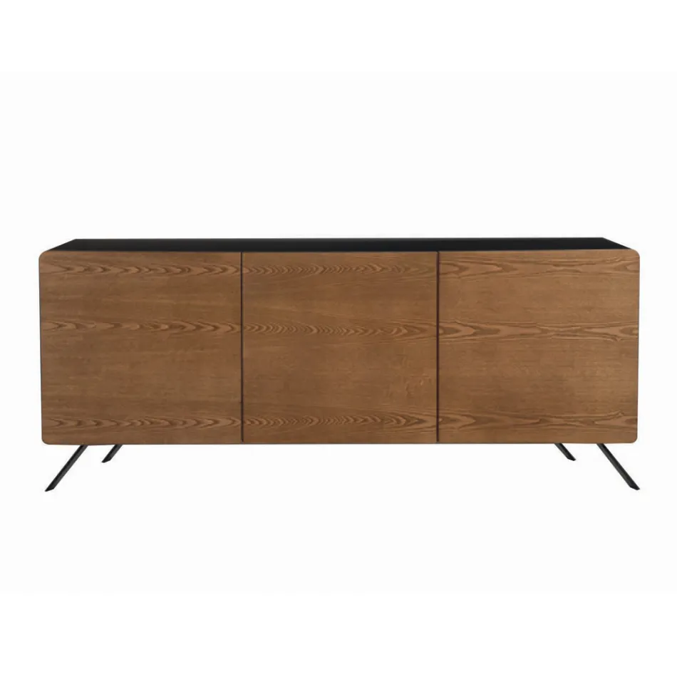 Madia Soggiorno in Mdf e Legno Massello 2 o 3 Ante Made in Italy - Chamber Viadurini