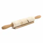 Mattarello in Marmo con Maniglie in Legno Made in Italy - Senni Viadurini