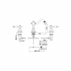 Miscelatore a 3 Fori per Bidet in Ottone Design Classico Made in Italy - Shelly Viadurini