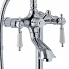 Miscelatore a Colonna per Vasca con Doccia in Ottone Made in Italy - Shelly Viadurini
