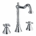 Miscelatore Classico a 3 Fori per Lavabo in Ottone Made in Italy - Lisca Viadurini