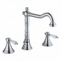Miscelatore Classico per Lavabo a 3 Fori in Ottone Made in Italy - Shelly