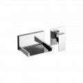 Miscelatore Lavabo a Parete Moderno con Bocca a Cascata Made in Italy - Bibo