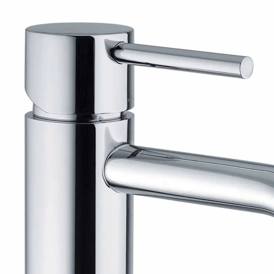 Miscelatore Lavabo Bagno in Ottone Cromato Design Moderno Made in Itlay - Liro Viadurini