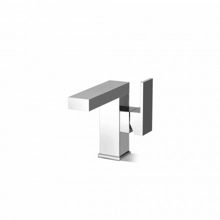 Miscelatore Lavabo Leva Laterale Senza Scarico in Ottone Made in Italy - Panela Viadurini