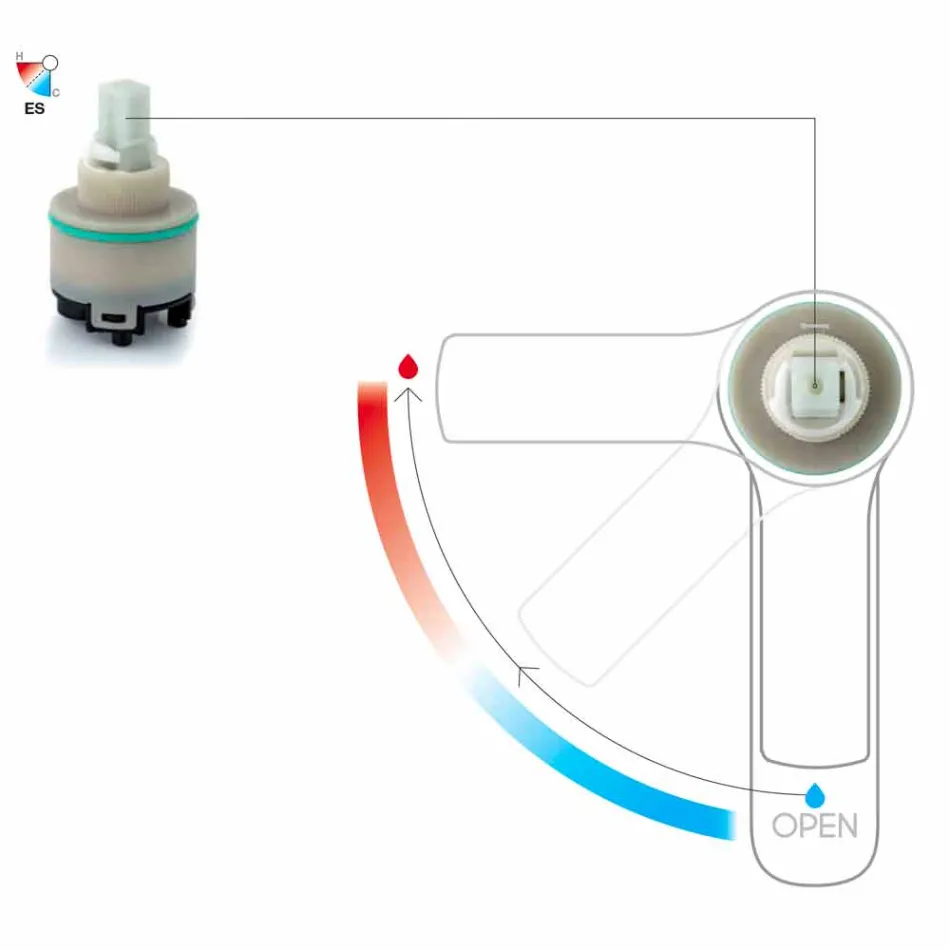 Miscelatore Moderno per Bidet in Ottone con Scarico Made in Italy - Sindra Viadurini