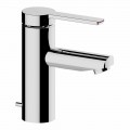 Miscelatore per Lavabo Bagno in Ottone Finitura Cromato, Design Pregiato - Zanio