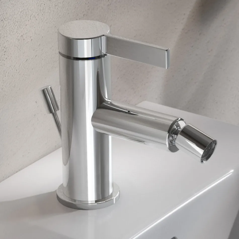 Miscelatore Monocomando Bidet Design Classico Ottone Cromato - Artemisia Viadurini