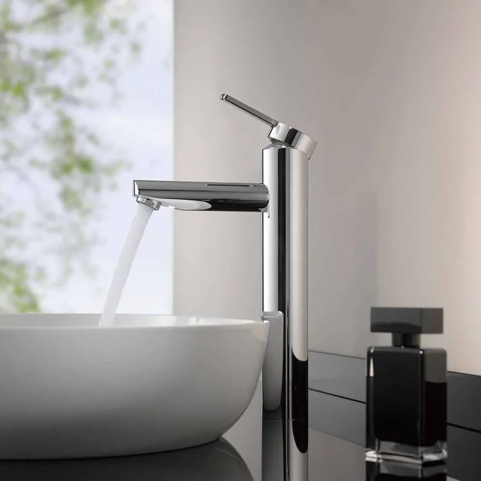 Miscelatore Monocomando Design Moderno per Lavabo da Bagno in Metallo - Zanio Viadurini