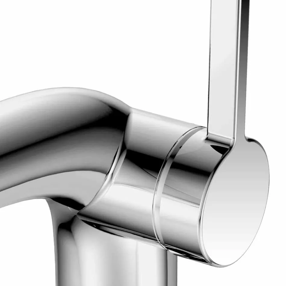 Miscelatore Monocomando Moderno con Scarico per Bidet in Metallo - Pinto Viadurini