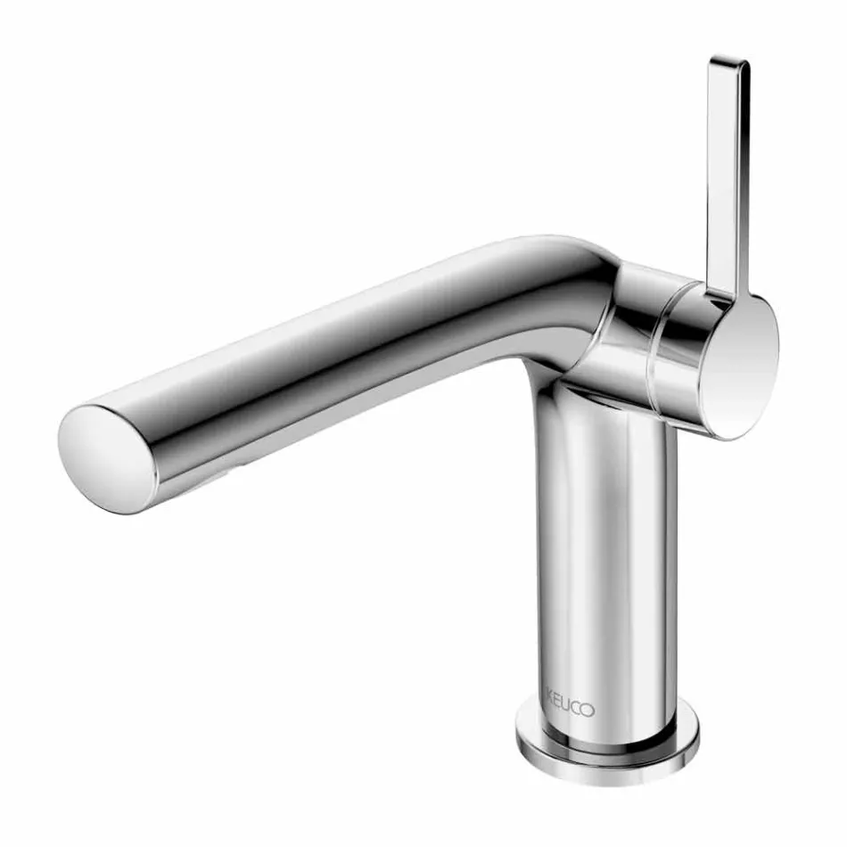 Miscelatore Monocomando Moderno per Lavabo Bagno con Scarico in Metallo - Pinto Viadurini