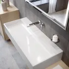 Miscelatore Monocomando per Lavabo a Parete di Design Squadrato - Erik Viadurini