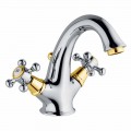 Miscelatore Monoforo Alto per Lavabo Bagno in Ottone Made in Italy - Lisca
