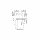 Miscelatore per Lavabo a Muro di Design Made in Italy - Panela Viadurini