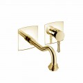 Miscelatore per Lavabo a Muro in Ottone Made in Italy - Neno