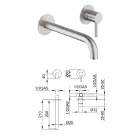 Miscelatore per Lavabo ad Incasso in Acciaio Inossidabile AISI 316L - Artigli Viadurini