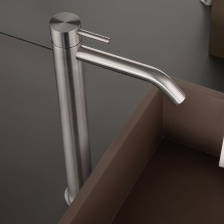 Miscelatore per Lavabo Alto con Bocca Lunga in Acciaio AISI 316L - Artigli Viadurini