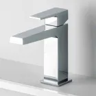 Miscelatore per Lavabo Bagno con Scarico in Finitura Cromo Made in Italy - Galla Viadurini