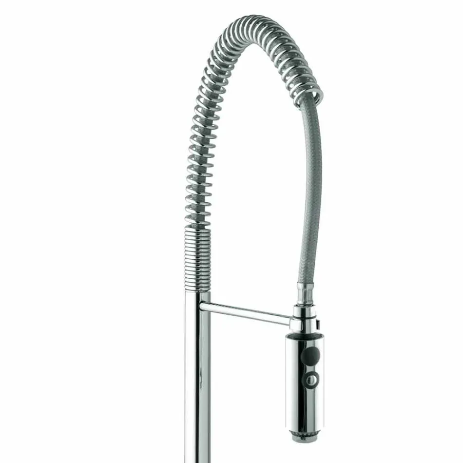 Miscelatore per Lavabo Cucina in Ottone con Doccetta Made in Italy - Kalimo Viadurini