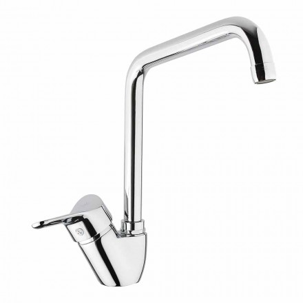 Miscelatore per Lavabo Cucina in Ottone Cromato Orientabile Made in Italy - Cino Viadurini