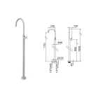 Miscelatore per Lavabo da Terra in Acciaio AISI 316L Made in Italy - Artigli Viadurini