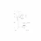 Miscelatore per Lavabo in Ottone Cromato Alto 150 mm Made in Italy - Binsu Viadurini