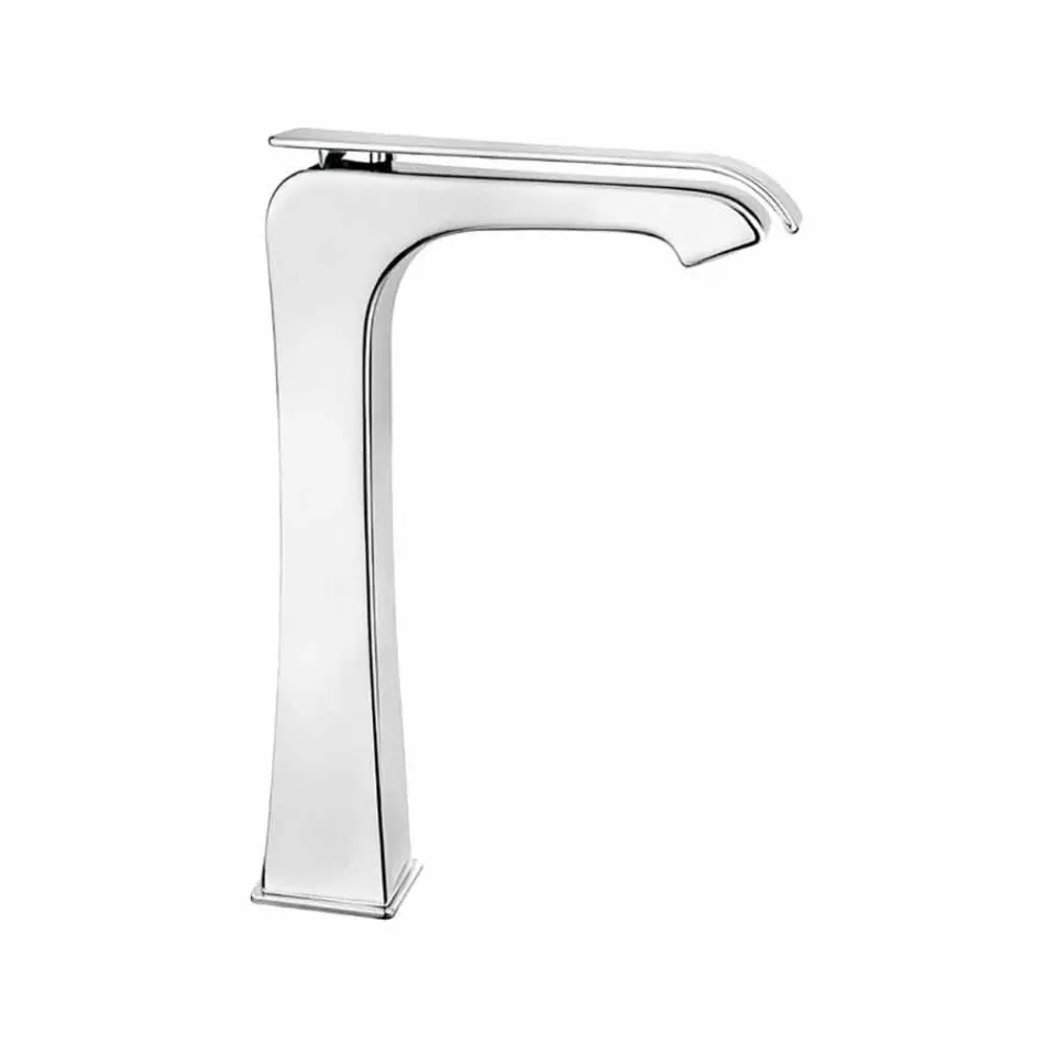 Miscelatore per Lavabo in Ottone Cromato di Design Made in Italy - Bonina Viadurini
