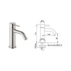 Miscelatore per Lavabo Senza Scarico in Acciaio Inossidabile AISI 316L - Artigli Viadurini