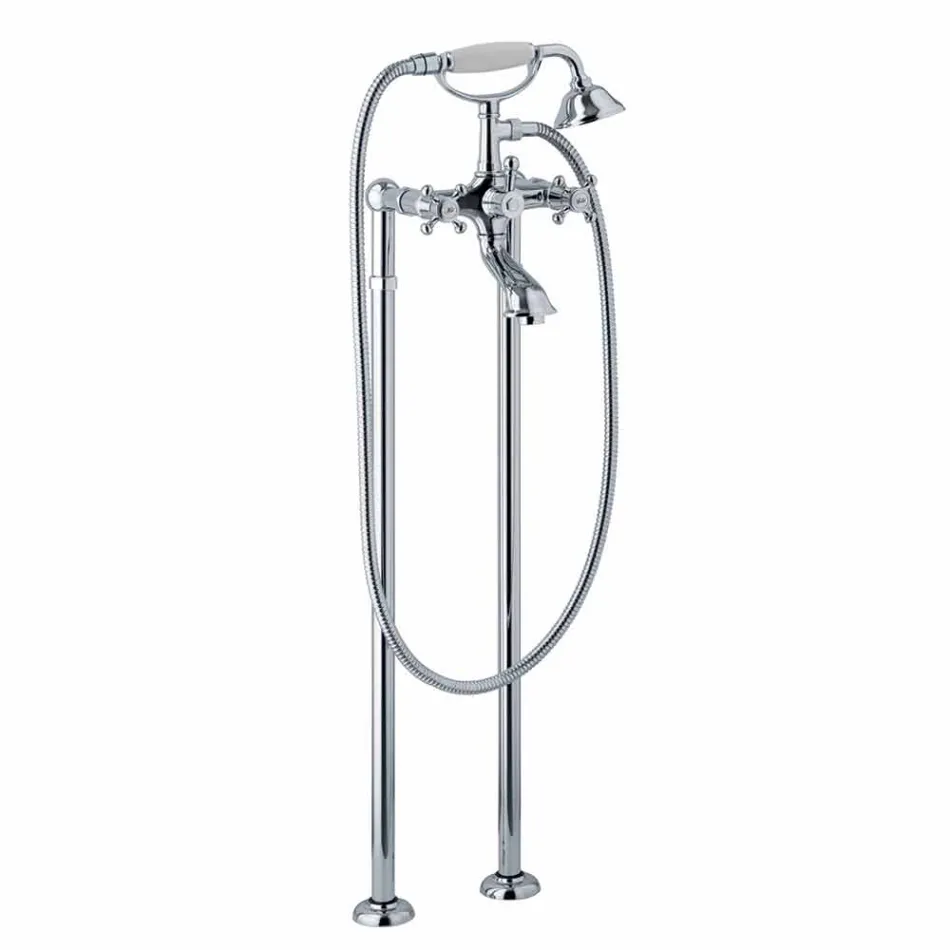 Miscelatore per Vasca da Terra Design Classico in Ottone Made in Italy - Lisca Viadurini