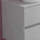 Mobile Arredo Bagno a Sospensione e Lavabo Ovale, Design Moderno - Cesiro Viadurini