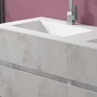Mobile Bagno Doppio Lavabo, Design Moderno Sospeso in 4 Finiture - Doppietto Viadurini
